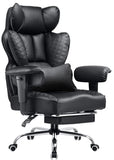 COMHOMA Big and Tall Office Chair 400LBS Wide Ergonomic Gaming Chair with Deluxe Embossing Designed Leather with Foot Rest