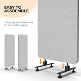 Room Divider Screen, Freestanding Privacy Partition Wall
