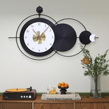 Anmotpe Large Wall Clock Black Modern Wall Clocks Nordic Style Clock Non Ticking Battery Operated Big Wall Clocks for Living Room, Kitchen, Dining Room, Bedroom-36.8X22inch