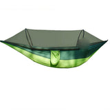 ZENIXXXX Net Hammock Outdoor Camping Anti-Rollover Nylon with Single Automatic Quick-Opening Pole(E)