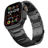 PanPinnacle Grade 5 Titanium Band for Apple Watch Ultra Band 3/2/1 49mm, Series 11/10 46mm, 9/8/7 45mm & Series 6/5/4/SE 44mm - Men‘s Business Metal Strap,Black
