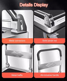 Heavy Duty Folding Hand Truck, Heavy Duty Foldable Platform Cart Mute Wheels Hand Truck Moving Flatbed Dolly for Warehouse Push Cart