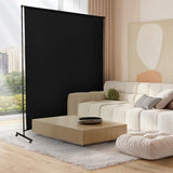 Room Divider Screen 72"x72" with Lockable Caster Wheels, Privacy Panel for Home, Office
