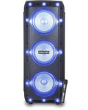 Dolphin SP-310RBT Triple 10" Rechargeable Speaker for Parties | Loud with Bass (Black)