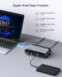 Baseus 17-in-1 Laptop Docking Station 3 Monitors with 4K HDMI+DP, USB C Docking Station with 7 USB, 1000Mbps Ethernet