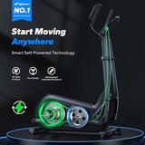 MERACH Elliptical Machine, Elliptical Exercise Machine with 19 in Stride, Hyper-Quiet Magnetic Drive System, Elliptical Trainer with 16 Resistance Levels, 400LBS Loading Capacity