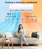 Mini Split Air Conditioner - 18000 BTU Ductless Mini Split Ac/Heating System