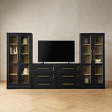 Mopio Blake 4 Piece Entertainment Center with Storage