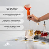 A Bar Above Bitters Bottle, Classic Design, Small Glass Bottles, to Add Bitters for Cocktails, with Stainless Steel Pour Spout, and Synthetic Cork, Ideal Bartender Gifts, Home Bar Accessories, 1.7 oz