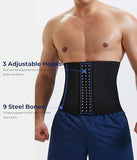 TAILONG Waist Trainer Corset for Men Weight Loss Tummy Trimmer Compression Shaper Abdomen Sweat Wrap (Black, M)