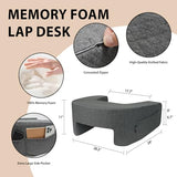 Lap Desk Pillow with Arm Rest, Gaming Pillow for Bed, Laptop Desk for Couch, Comfortable for Reading