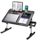 Computer Tray Laptop Stand with Book Stand,Wrist Rest, Storage Drawer Foldable Lap Desk for Adults Kids Writing Work Study Couch