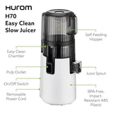 Hurom H70 Cold Press Juicer Machine, Easy to Clean Masticating Slow Juicer