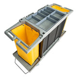 Lodging Hotel Small Three Shelf Commercial Premium Housekeeping Cart With Hanging Bags