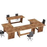 Tribesigns 14-16 People Conference Table, 12 FT Large Rectangular Meeting