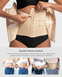 Waist Trainers for Women for Daily Wear, Faja Body Shaper Corset with Tummy Control for Workouts, Postpartum Recovery, and Yoga Sessions — Breathable and Supportive Apricot
