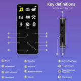 Tengsen Mp3 Player with Bluetooth 5.3, Portable Digital Mp3 Music Player with Speaker, FM Radio, Voice Recorder, E-Book, Touch Buttons, Supports up to 128GB, (Black,64GB)