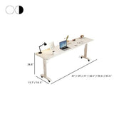 LAKIQ Modern Rolling Laptop Desk for Bed White Over Bed Computer Desk