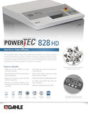 Dahle PowerTEC 828 HD Hard Drive and Paper Shredder, Cross Cut, Shreds 3.5" Hard Drives, CDs/DVDs, Paper