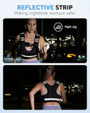 TAEVNO Adjustable Weighted Vest for Women Men,12-20lb Comfort Fit - U-Shaped Ergonomic Weight Vest with 6 Removable Iron Sandbags, Large Front Mesh Pocket & Reflective Strips, Ideal for Running, Walking, Strength Training, HIIT, Cardio Workouts (Black)