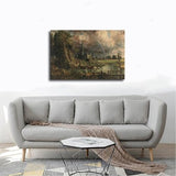 Aosarocc Salisbury Cathedral from The Meadows by John Decorative Canvas Posters Suitable For Bedrooms Living Rooms Bathrooms Kitchens And Offices Decoration 36x24inch(90x60cm) Unframe-style