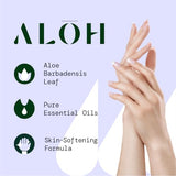Aloe | 70% Alcohol Hydrating Hand Sanitizer Gel with Essential Oil, for Kids & Adults | 8oz Bottle (Set of 2