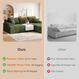 Vipbear 152" Oversized Modular Sectional Sofa, Boneless Couch for Living Room