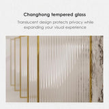 Urinal Divider Privacy Screen,Durable Tempered Glass Urinal Dividers with Stainless Steel Frame – Waterproof Privacy Screens for Men's Restrooms