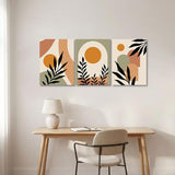daktenn Boho Wall Art Set of 3 Matisse Wall Art Minimalist Wall Art Abstract Geometric Prints for Bathroom Bedroom Living Room 18"x24"x3 Panels