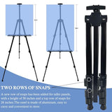 Art Easel Stand for Painting Canvases - 66-Inch Adjustable Metal for Adults Tabletop & Outdoor Use