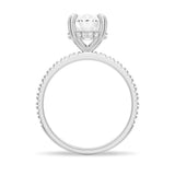 MSBLUE 2ct Oval Cut Moissanite Engagement Ring, Size 7.5