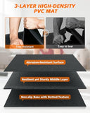 Rendpas Large Exercise Mat for Home Gym & Garage Flooring- 6'x4' /7'x5'/10'x6' (8mm), Non-Slip, High-Density & Shoe-Friendly