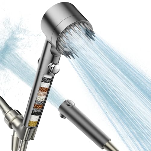 Shower Head with Handheld, High Pressure Water Flow and Multiple Spray Modes Shower Head PWERAN