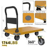 WUD Push Cart, Folding Mobile Platform Trolley,Thickened and Reinforced