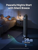 Dreo Smart Tower Fan WiFi Voice Control, Works with Alexa/Google,Floor Standing Bladeless Oscillating Fan with Remote, 6 Speeds, 4 Modes, 12H Timer, for Indoor Bedroom Home Office