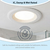 Hoyasin 6 Inch LED Recessed Lighting 12 Pack, 5CCT Retrofit Recessed Lights, Dimmable Can Lights, 2700K/3000K/3500K/4000K/5000K Selectable, 1050LM, 9.5W=110W, Fits 5/6" Cans, ETL & FCC, IC & Wet Rated