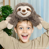 Sloth Stuffed Animals, Microwavable Stuffed Animal Adorable Fluffy Sloth Plush for Warmth & Comfort, Heatable & Coolable Lavender Scent Toy, Cute Soft Plushie Gifts for Kids Adult & Children Boy Girl