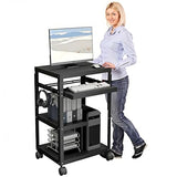 tonchean AV Presentation Cart with Keyboard Tray for Video Projector Computer Printers,