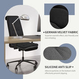 BUYUE Good Support Office Chair Cushion Padded, Soft Velvet Comfortable (1 Count, Black)