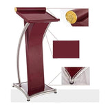 Podium Solid podiums Heavy-Duty Podium Curved Portable Lecterns Meticulously Designed Podium Stand Standing Reception Desk