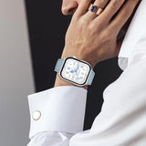 Premium Italy Leather Bands Compatible with Apple Watch Band 40mm 38mm 41mm 42mm 44mm 45mm 46mm 49mm Women Men, Leather Smartwatch Replacement Straps for iWatch Series Ultra SE 11 10 9 8 7 6 5 4 3 2 1