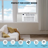 Electactic Window Air Conditioner, 14000 BTU Window AC Unit, Cooling Room 700sq.ft, Fast Cooling, 24H Timer,Dehumidifier Mo, Energy Saving, Remote Control for Living Room, Bedroom, Office