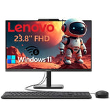 Lenovo 23.8" Intel 4-Core 8GB 256GB SSD All-in-One Desktop Computer