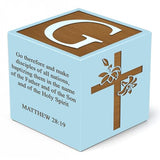 Personalized Baby Baptism Wood Block, Customized Laser Engraved Baptism Gifts for Boys & Girls, Custom Wooden Name Blocks, Personalized Catholic Bible Name Engraved Wood Blocks Handcrafted in the USA