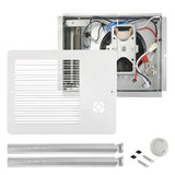 Model 174 Wall Heater with Built-In Adjustable Thermostat, Quiet Copper Motor,120/240V Hardwired Electric Space Heater,750/1500W Dual Heat
