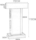 Lajeri Stainless Steel Podium, Stand Up Lectern, Indoor/Outdoor Weatherproof