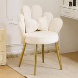 VINGLI Petal Makeup Vanity Chair with Back,Flower Cute Girls Desk Chair