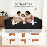 Claiks 128" U-Shaped Modular Sectional Sofa No Assembly Required