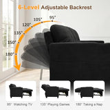 KCGKCG 82" L Shaped Sleeper Sofa Bed, Pull Out Sectional Couch with Storage Chaise/Reclining Backrest