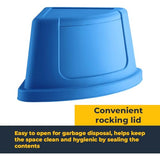 10 pcs 21 Gallon Corner Kitchen Waste Bin with Lid, Commercial Heavy-Duty Trash Can